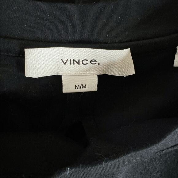 Vince | Black Tie Open Back Cut Out Sleeveless Slit Simple Classy Midi Dress M - Picture 8 of 9